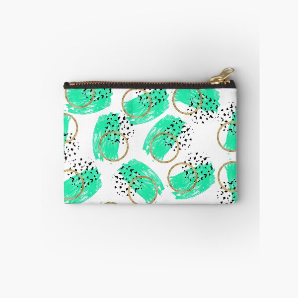 Item preview, Abstract Black Teal and Faux Gold Brushstrokes designed and sold by Blkstrawberry.