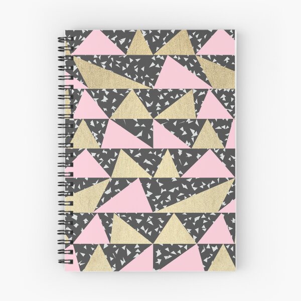 Item preview, Black White Triangle Pink Gold Geometric Triangles designed and sold by Blkstrawberry.