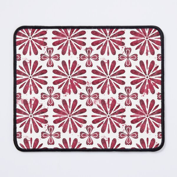 Item preview, Floral ornaments in watercolor colors in a used vintage look viva magenta designed and sold by Katj-A-Studio.