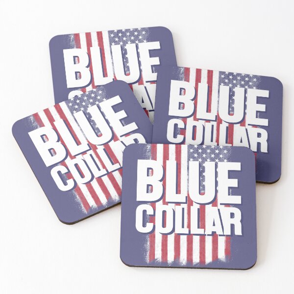 Item preview, Blue Collar over US Flag designed and sold by thelazypigeon.