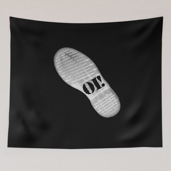 Item preview, OI! Skins boot print design in white designed and sold by ModSupporters.
