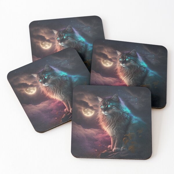 Item preview, Moonlight Cat of the Night by Anakwanar designed and sold by AIKunst.
