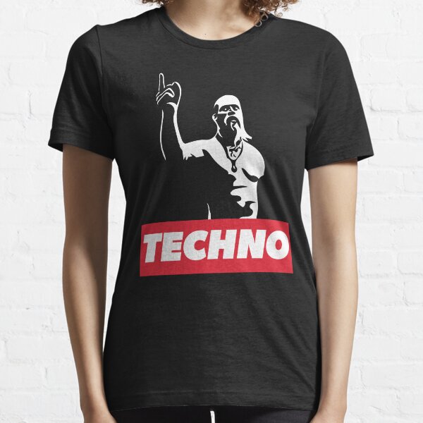 Techno Viking meme legend for techno DJ, raver, club, festival Essential T-Shirt