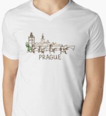 Prague Czech Republic V-Neck T-Shirt