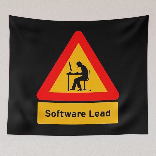 Item preview, 'Software Lead' Computer Man Crying - Funny Road Sign Design designed and sold by Ridiculam Toga.