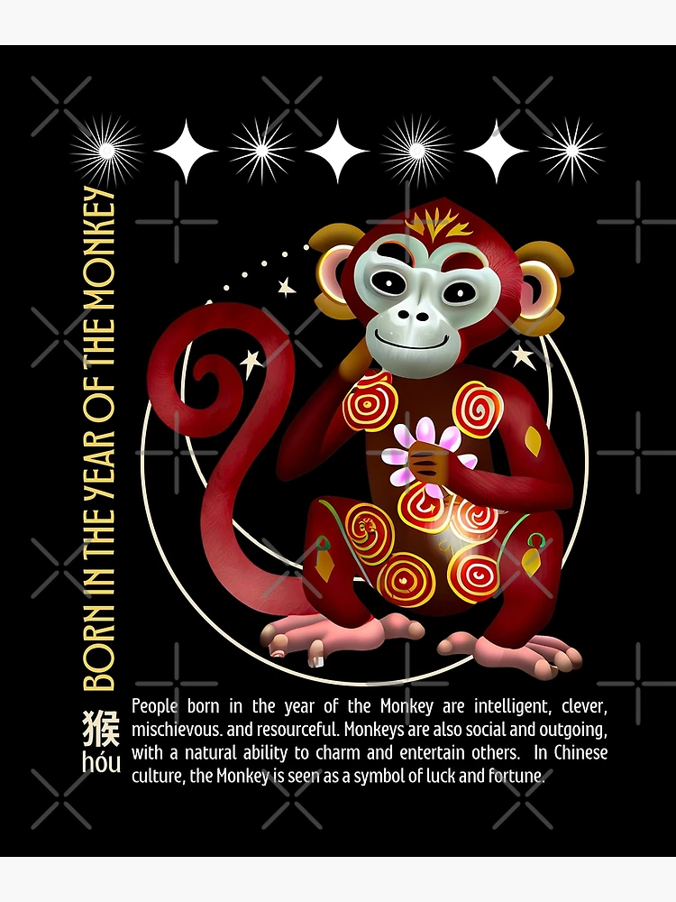 CHINESE ZODIAC THE YEAR OF THE MONKEY Poster