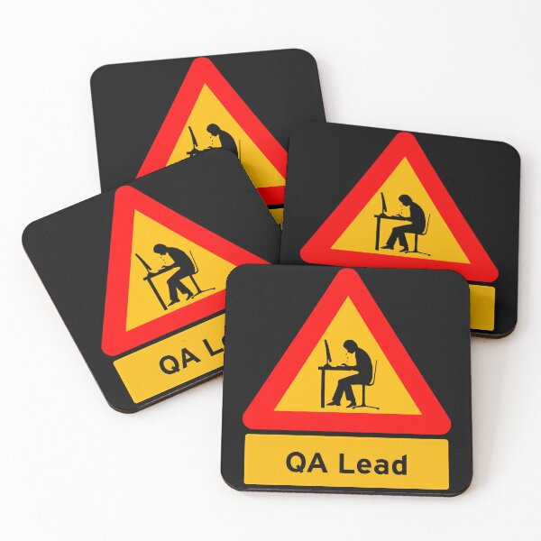 Item preview, 'QA Lead' Computer Man Crying - Funny Road Sign Design designed and sold by Ridiculam Toga.