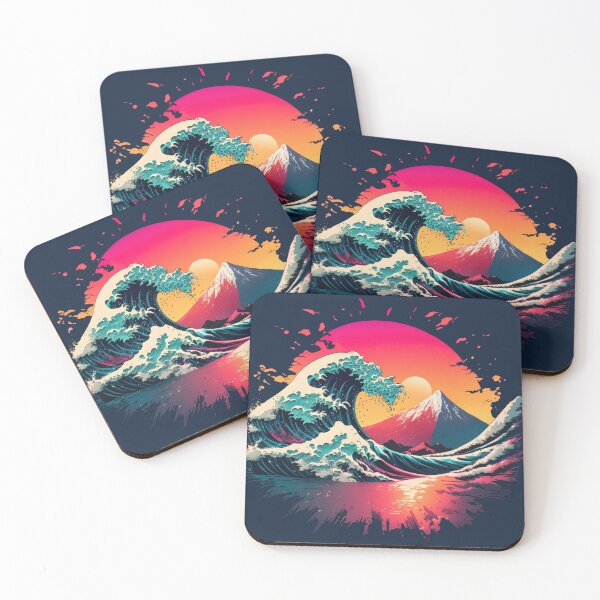 Item preview, Sunset Homage to The Great Wave off Kanagawa designed and sold by Mythic-Dream.