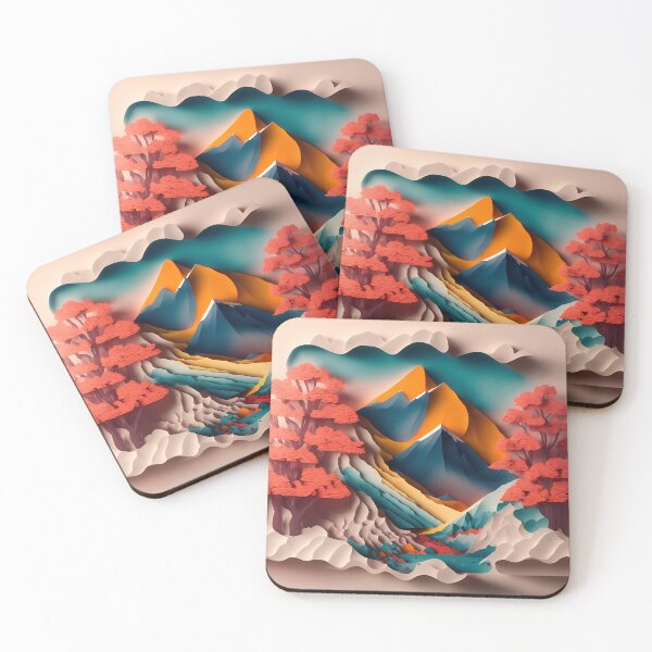 Item preview, Mount Everest in Paper art style designed and sold by FormFinder.
