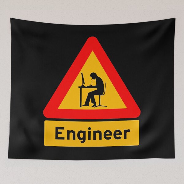 Item preview, 'Software Engineer' Computer Man Crying - Funny Road Sign Design designed and sold by Ridiculam Toga.