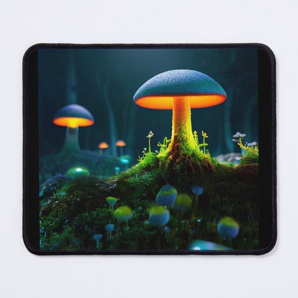 Item preview, Glowing Magic Mushrooms designed and sold by WildMountainArt.