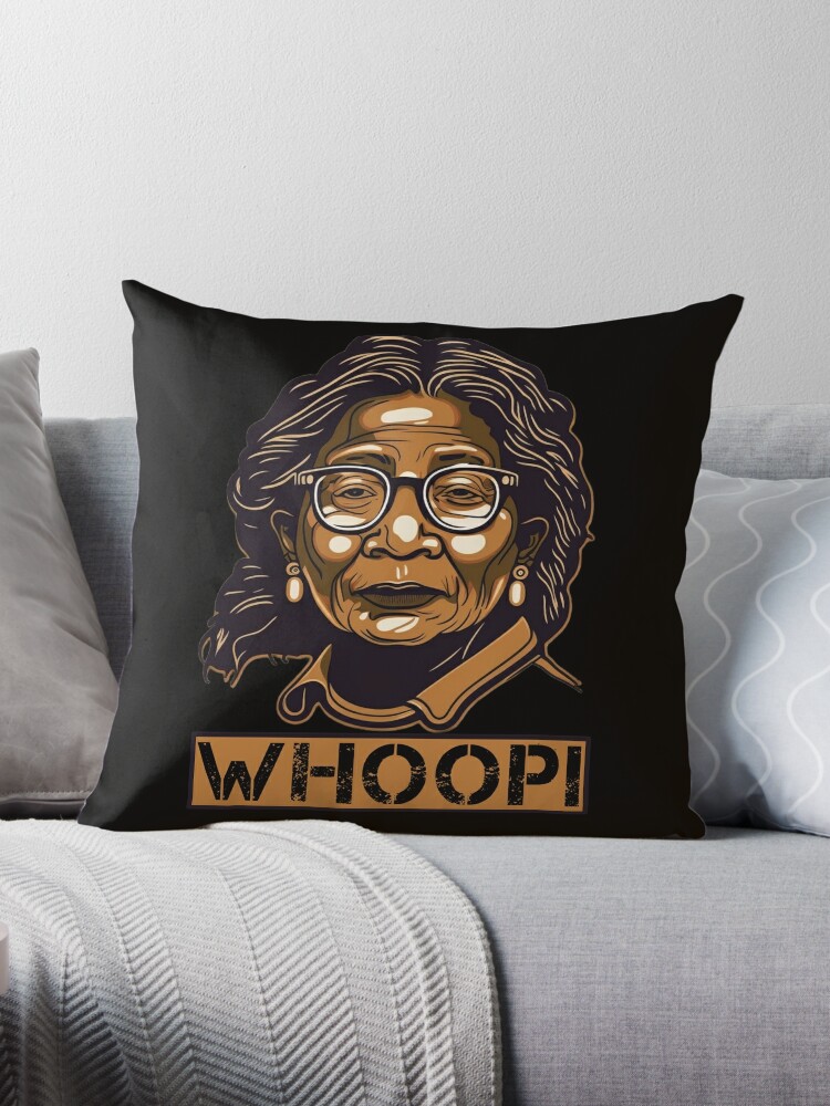 Coussin for Sale avec l'œuvre « Whoopi Goldberg » de l'artiste Dasmodernkid