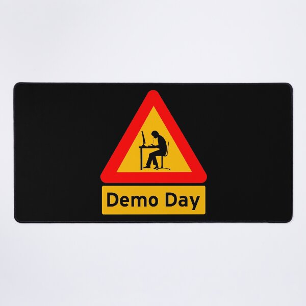 Item preview, 'Agile Demo Day' Computer Man Crying - Funny Road Sign Design designed and sold by Ridiculam Toga.