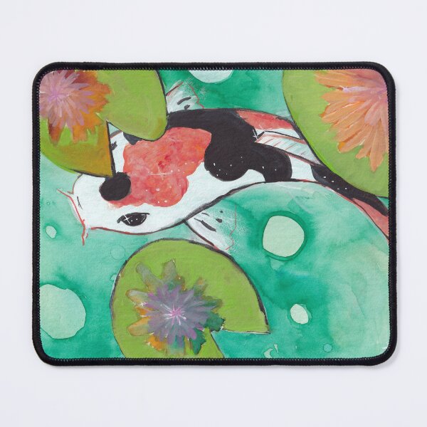 Item preview, koi carp and water lilies designed and sold by leschevechettes.