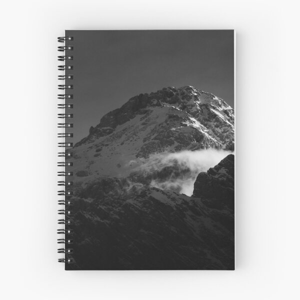 Item preview, Black and white windy snowy mountain designed and sold by Patrik Lovrin.