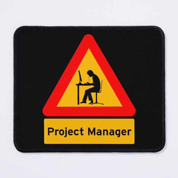 Item preview, 'Project Manager' Computer Man Crying - Funny Road Sign Design designed and sold by Ridiculam Toga.