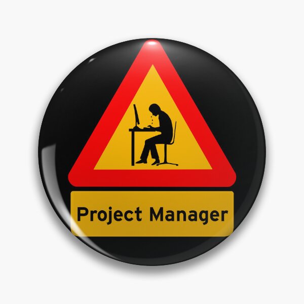 Item preview, 'Project Manager' Computer Man Crying - Funny Road Sign Design designed and sold by Ridiculam Toga.