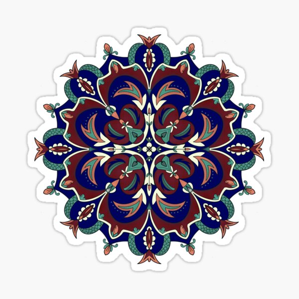 Rokoko-Mandala Nr. 2 digital art Sticker
