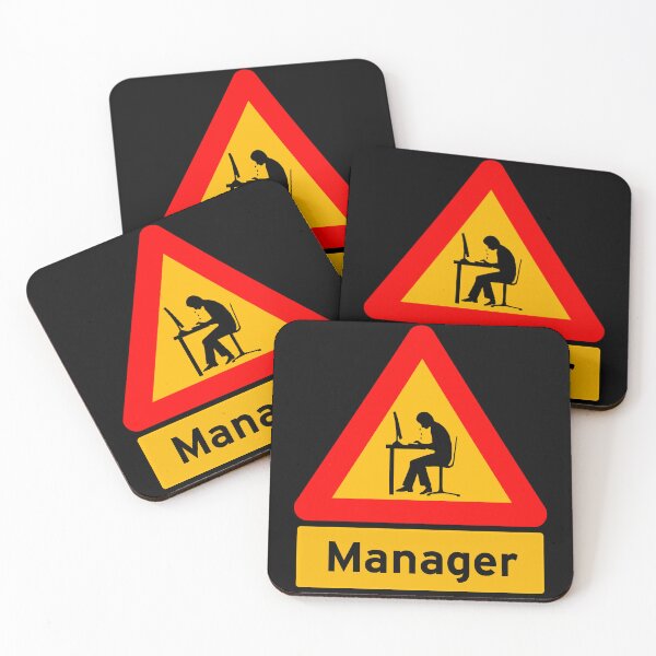 Item preview, 'Manager' Computer Man Crying - Funny Road Sign Design designed and sold by Ridiculam Toga.