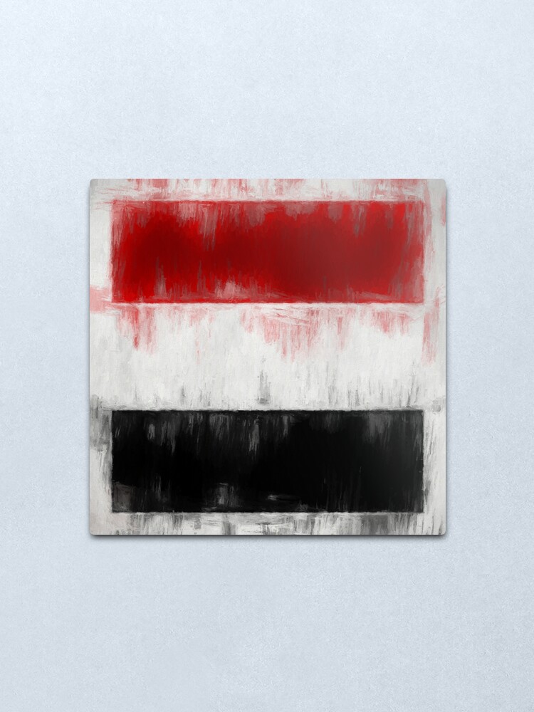 Alternate view of Yemen Flag Reworked No. 2, Series 2 Metal Print