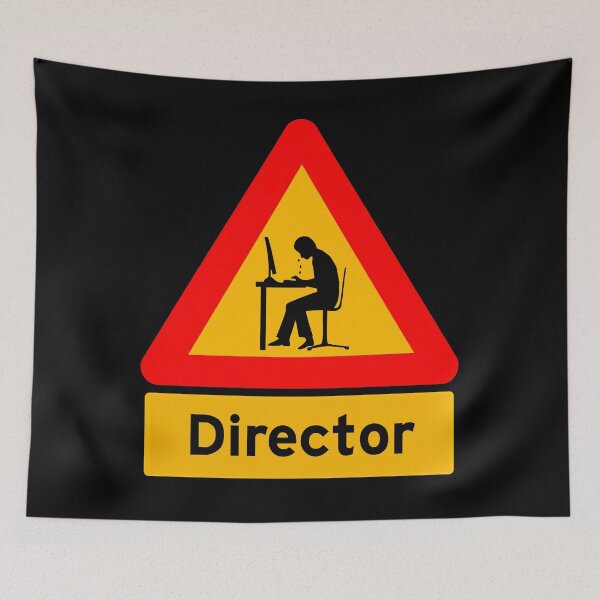 Item preview, 'Director' Computer Man Crying - Funny Road Sign Design designed and sold by Ridiculam Toga.