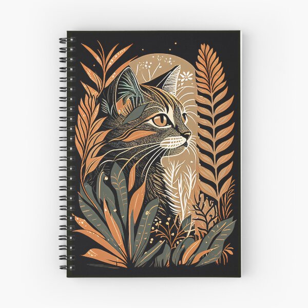 Aperçu de l'œuvre Boho Cat 47 Abstract Art Print Peinture Décoration murale créée et vendue par winterkitty88.