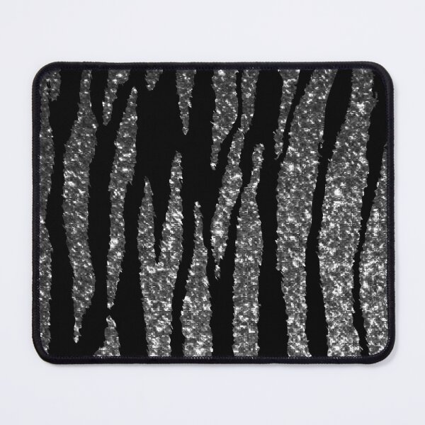 Item preview, Black and Silver Glitter Zebra Stripes designed and sold by DonnaSiggy.