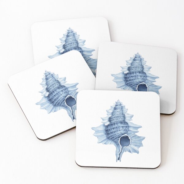 Item preview, Blue watercolour seashell.  designed and sold by InnaPatiutko.