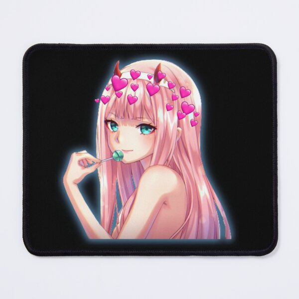 Item preview, Zero Two Cute Kawaii with lolly Anime designed and sold by RandomKawaiArt.