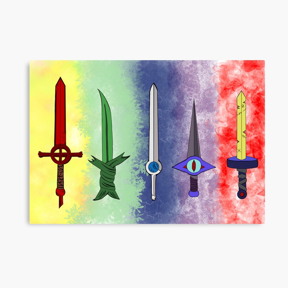 Lámina rígida for Sale con la obra «Las espadas de Finn el Humano» de  ShelbyKobra | Redbubble