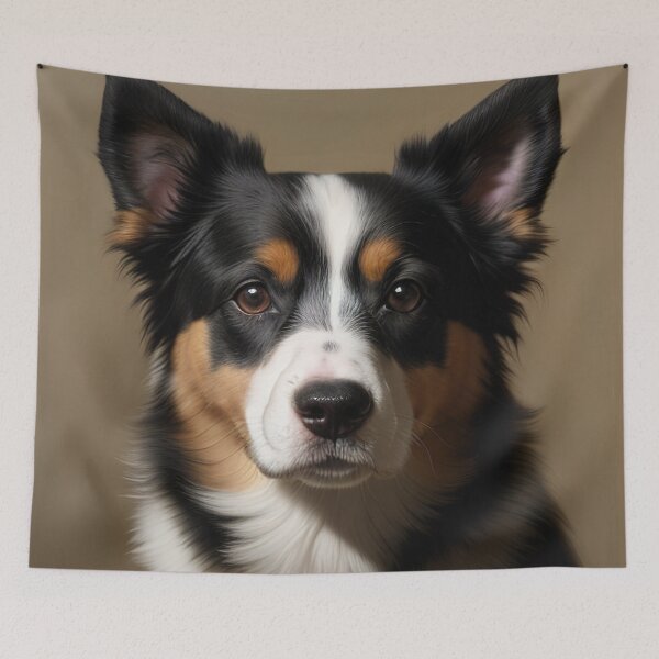Item preview, Canine Majesty: Miniature American Shepherd Portrait designed and sold by DavesDogShop.