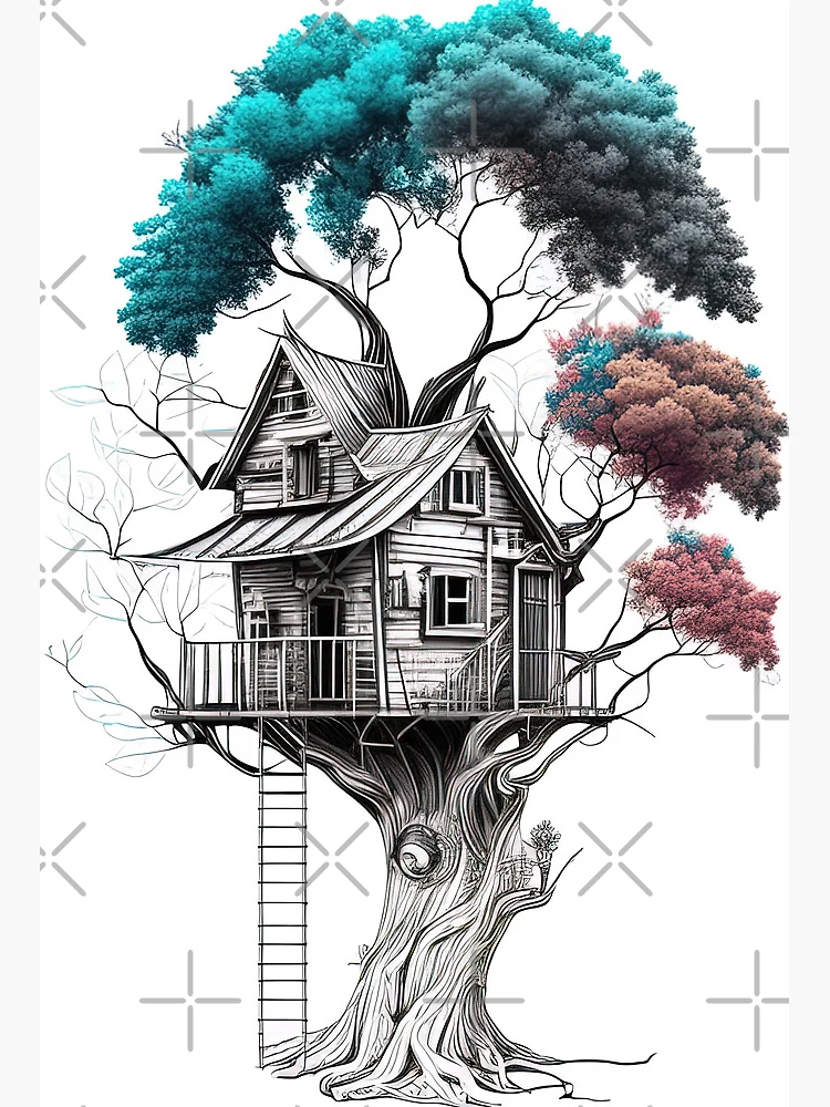 Tree House Artist Line Sketch Book Paper Pad, 9 x 6, 70 Sheets with Bonus  Drawing Techniques Inside 