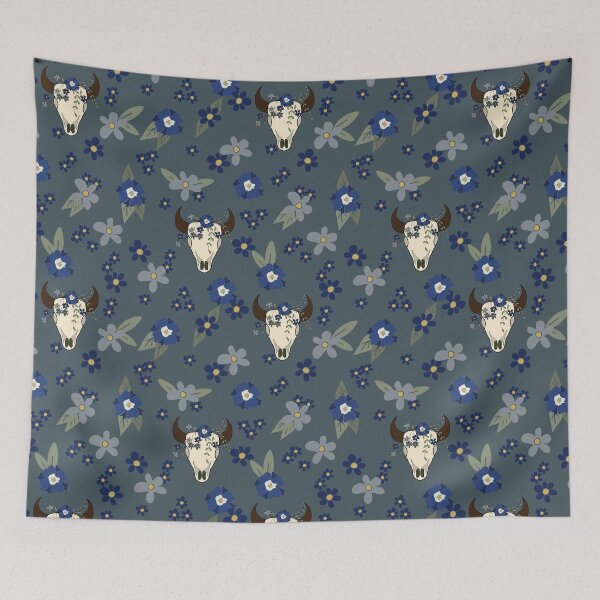 Item preview, Bull Skull Floral designed and sold by ChantalDesign.