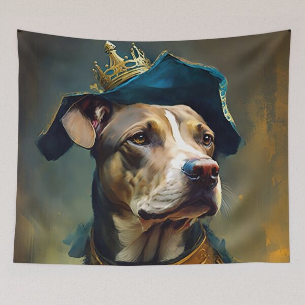 Item preview, DOG Portrait, Pet Portrait Royal, Renaissance Animal Painting,  Pet Lover Gif, AI art, Print Art designed and sold by XIX361ART.