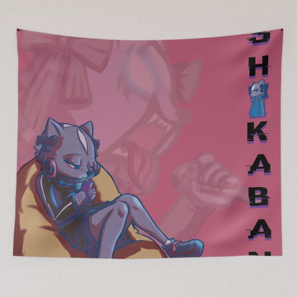 Item preview, Shikabane Character Banner (Black) designed and sold by BigJapaGraphics.