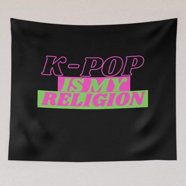 Item preview, K-Pop Is My Religion Black Light UV Reactive designed and sold by MeetMatilda.