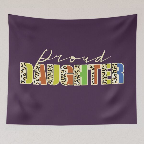 Item preview, Proud Daughter Leopard Print Text Retro Family Quote designed and sold by CRHPOD20.
