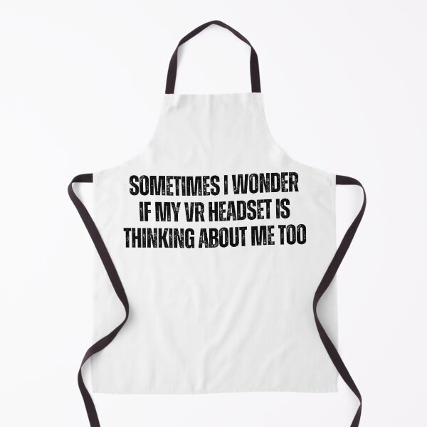 Item preview, I Wonder If My VR Headset Thinks About Me Too Quote Text Minimalist Metaverse Headset designed and sold by DadJokeDescript.