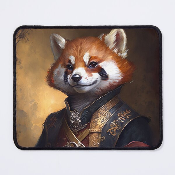 Item preview, RED PANDA Portrait, Pet Portrait Royal, Renaissance Animal Painting,  Pet Lover Gif, AI art, Print Art designed and sold by XIX361ART.
