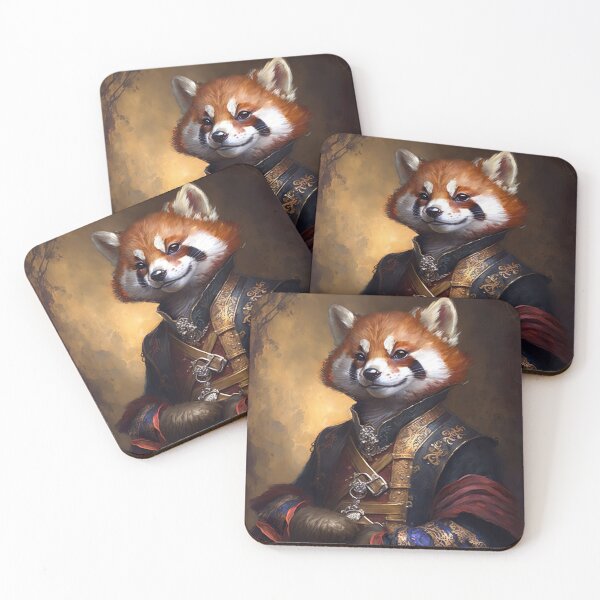 Item preview, RED PANDA Portrait, Pet Portrait Royal, Renaissance Animal Painting,  Pet Lover Gif, AI art, Print Art designed and sold by XIX361ART.