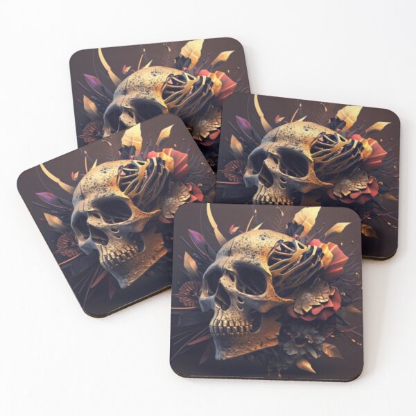 Item preview, Calavera flores abstractas designed and sold by julia-giulina.