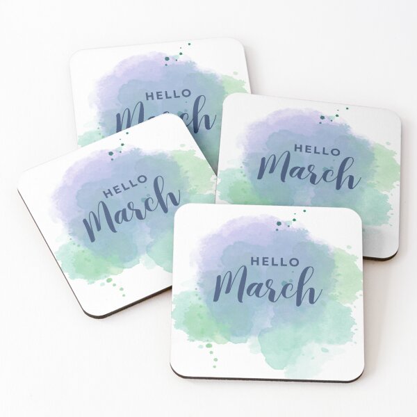 Item preview, Hello March - watercolour designed and sold by PeachesandPear.