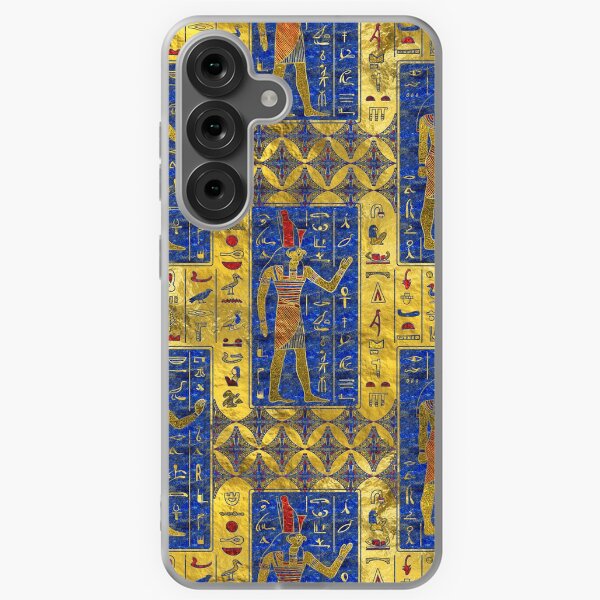 Item preview, Egyptian  Gold  symbols on Lapis Lazuli designed and sold by k9printart.