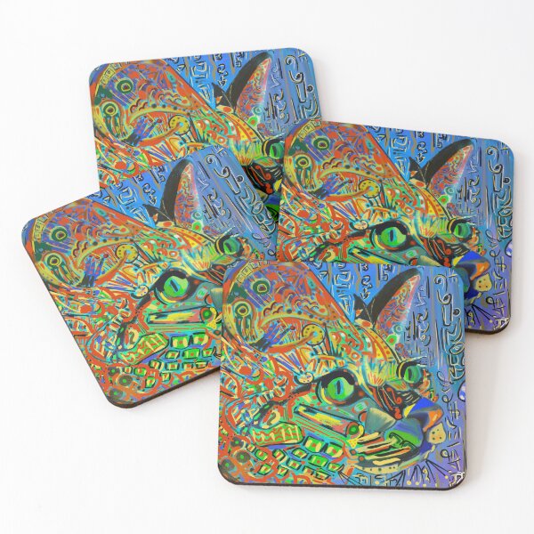 Item preview, abstract cat designed and sold by Michelle Daigneault.