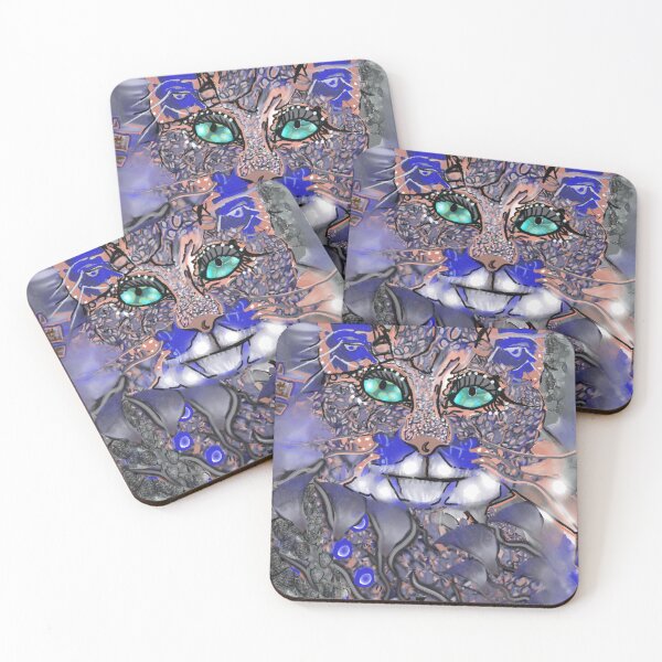 Item preview, blue cat designed and sold by Michelle Daigneault.