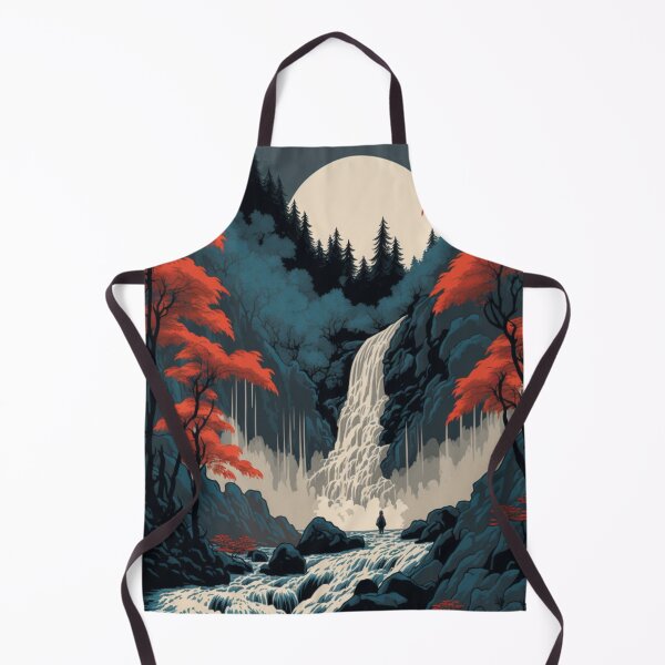Item preview, Japanese Nature Waterfall Ukiyo-e Style  designed and sold by Bold Dark savage.