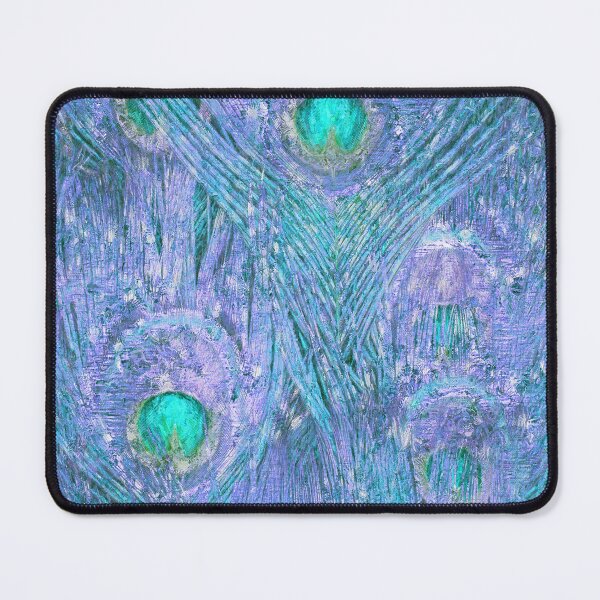 Item preview, Teal and Lavender Purple Peacock Feather Pattern designed and sold by Glimmersmith.