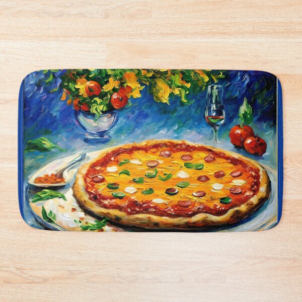 Artikelvorschau, Impressionistisches Pizza-Stillleben entworfen und verkauft von JoanNinjaHen.