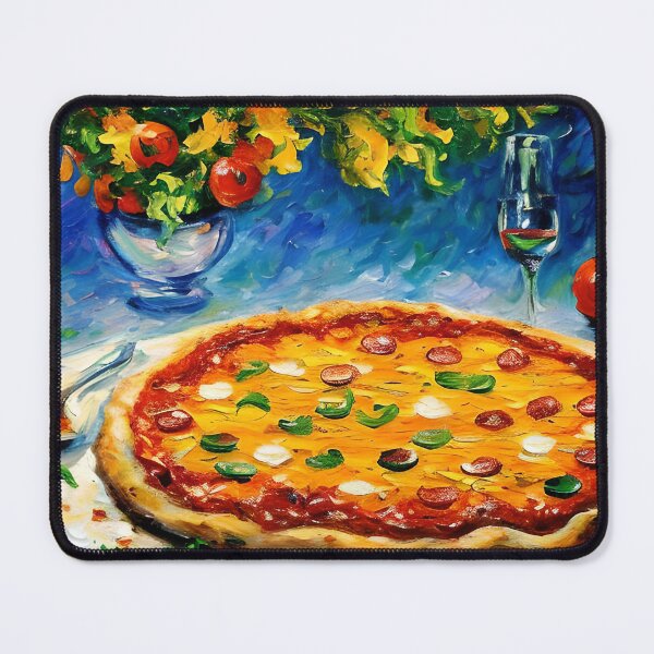 Item preview, Impressionistic Pizza Still-Life designed and sold by JoanNinjaHen.