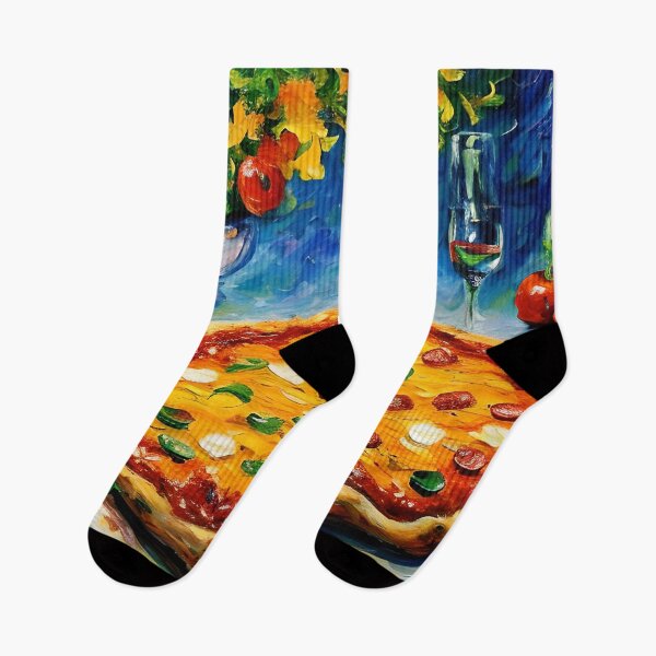 Artikelvorschau, Impressionistisches Pizza-Stillleben entworfen und verkauft von JoanNinjaHen.